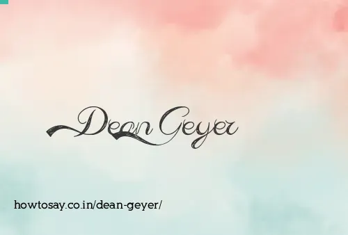 Dean Geyer