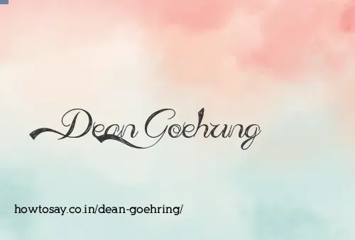 Dean Goehring