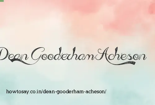 Dean Gooderham Acheson