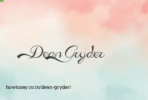 Dean Gryder