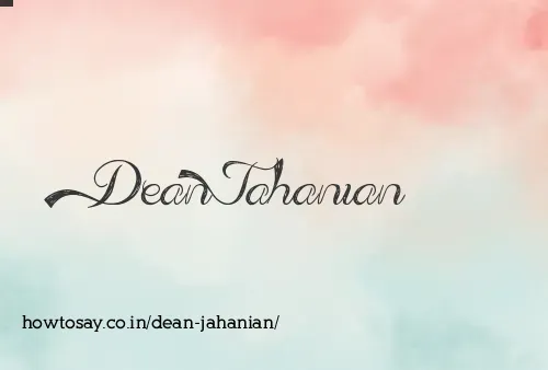 Dean Jahanian