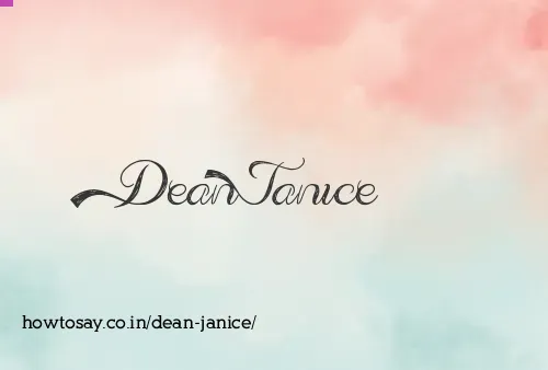 Dean Janice