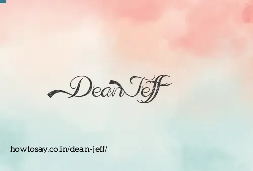 Dean Jeff
