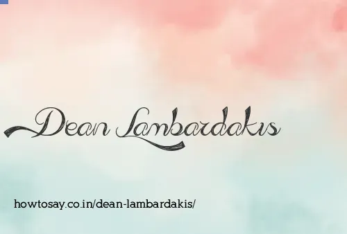 Dean Lambardakis
