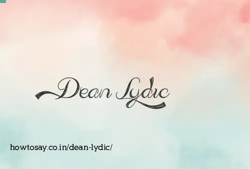 Dean Lydic