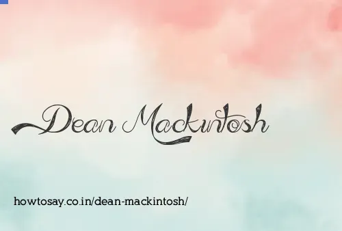 Dean Mackintosh