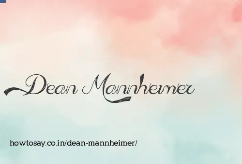 Dean Mannheimer