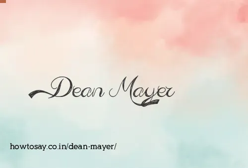 Dean Mayer