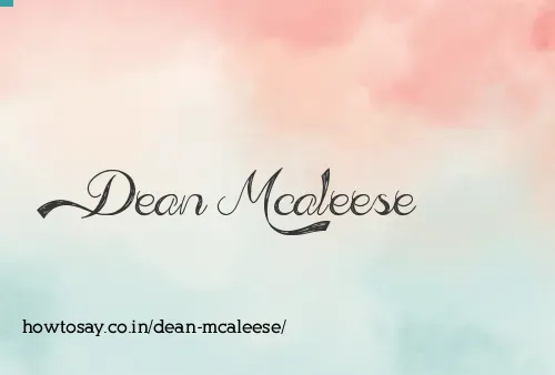 Dean Mcaleese
