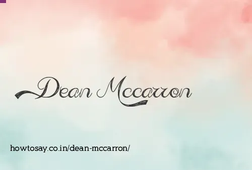 Dean Mccarron