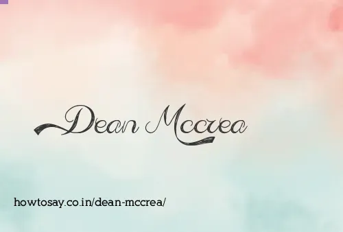 Dean Mccrea
