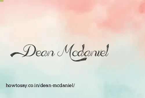 Dean Mcdaniel