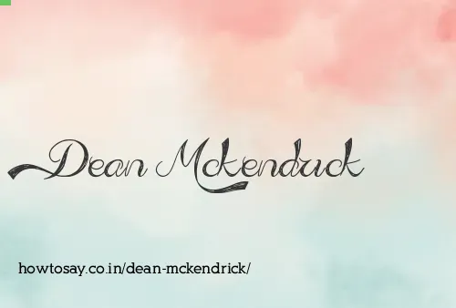 Dean Mckendrick