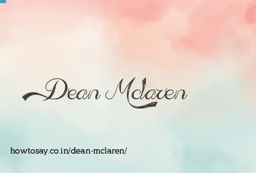 Dean Mclaren
