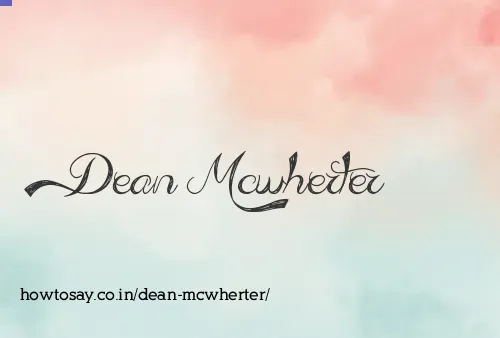 Dean Mcwherter
