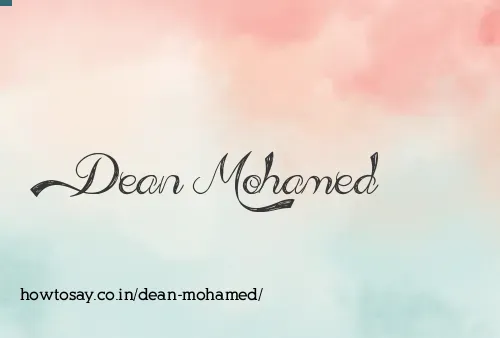 Dean Mohamed