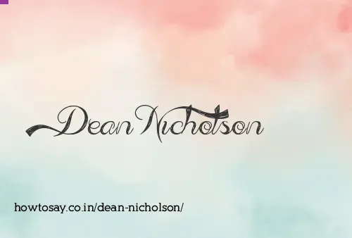 Dean Nicholson