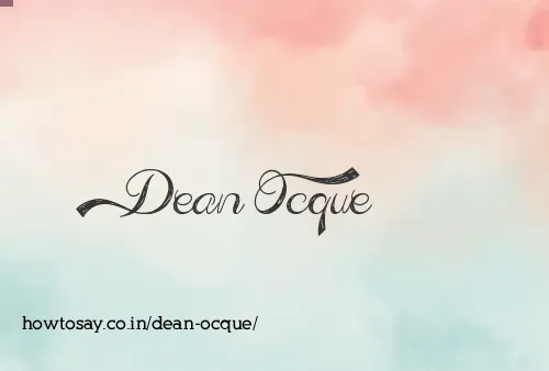 Dean Ocque