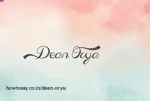 Dean Orya