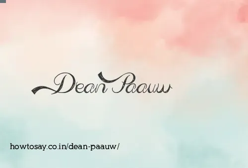 Dean Paauw