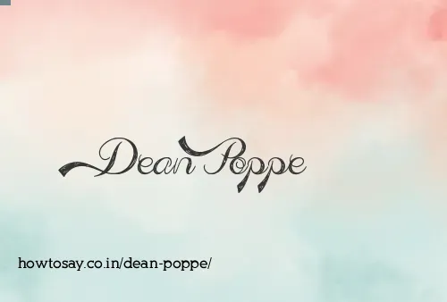 Dean Poppe