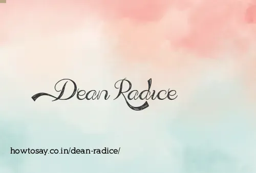 Dean Radice