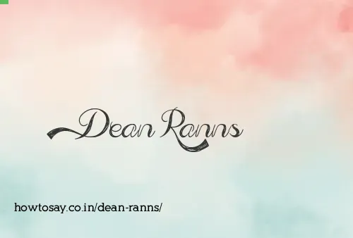 Dean Ranns