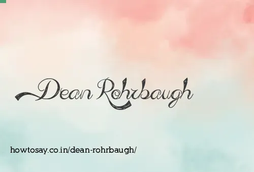 Dean Rohrbaugh