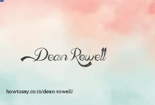 Dean Rowell