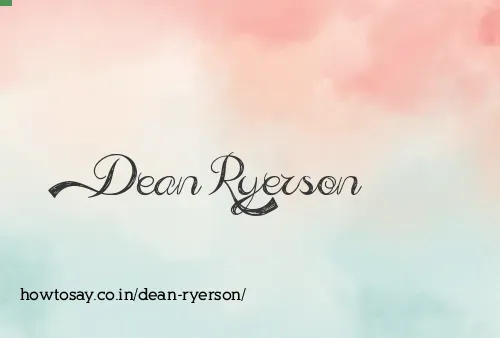 Dean Ryerson