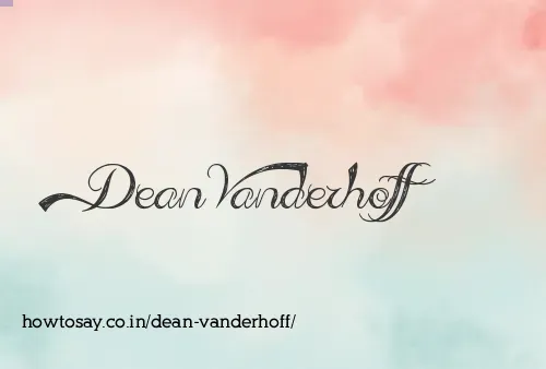 Dean Vanderhoff
