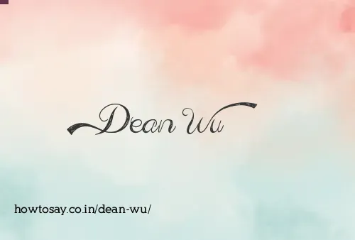 Dean Wu