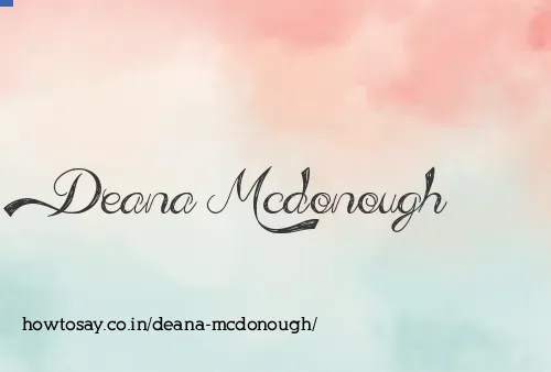 Deana Mcdonough