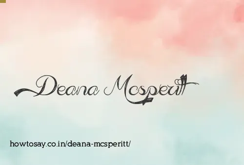 Deana Mcsperitt