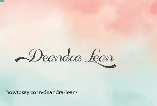 Deandra Lean