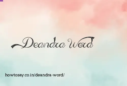 Deandra Word
