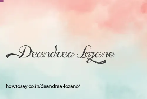 Deandrea Lozano