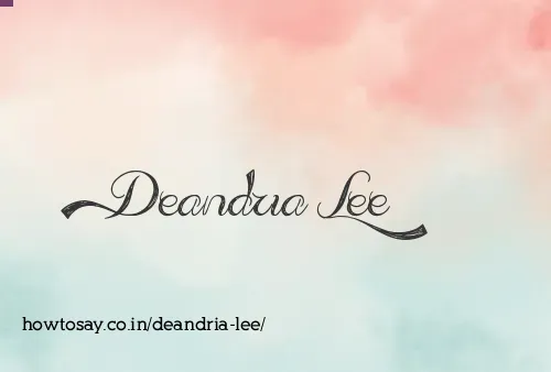 Deandria Lee