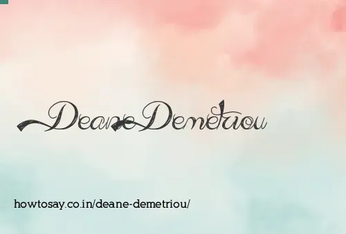 Deane Demetriou