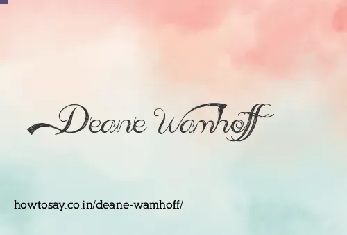 Deane Wamhoff