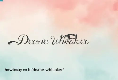 Deane Whittaker