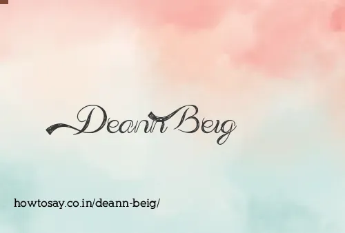 Deann Beig