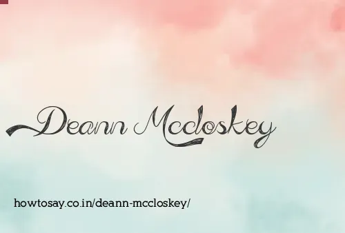 Deann Mccloskey