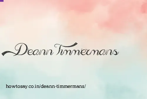 Deann Timmermans