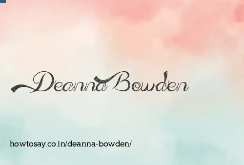 Deanna Bowden