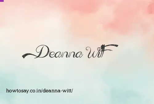 Deanna Witt