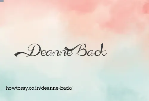 Deanne Back