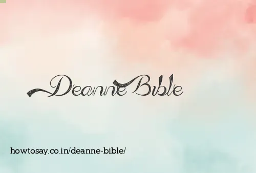 Deanne Bible