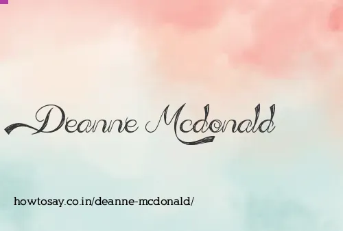 Deanne Mcdonald