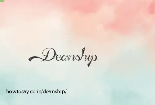 Deanship